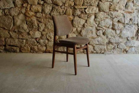 Holz Polster Stühle Stuhl Chairs Skandinavian Designer Wohnzimmer alt vintage