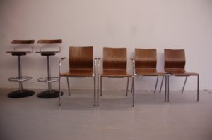 Bar Cafe Gastro Bistro Kneipe Stuhl Chrom Designer Stuhl