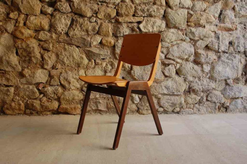 Holzstuhl Mid-Century Modern vintage (1 v 6)