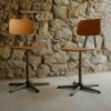 Alt gebraucht Stuhl Drehstuhl Chair Werkstattstuhl Holz Stahl Vintage Retro Bauhaus Shabby Chic