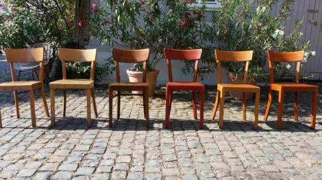 Frankfurter Stühle Küchenstühle Holzstühle zu kaufen 2hand gebraucht Bauhaus Design Vintage Mid Century